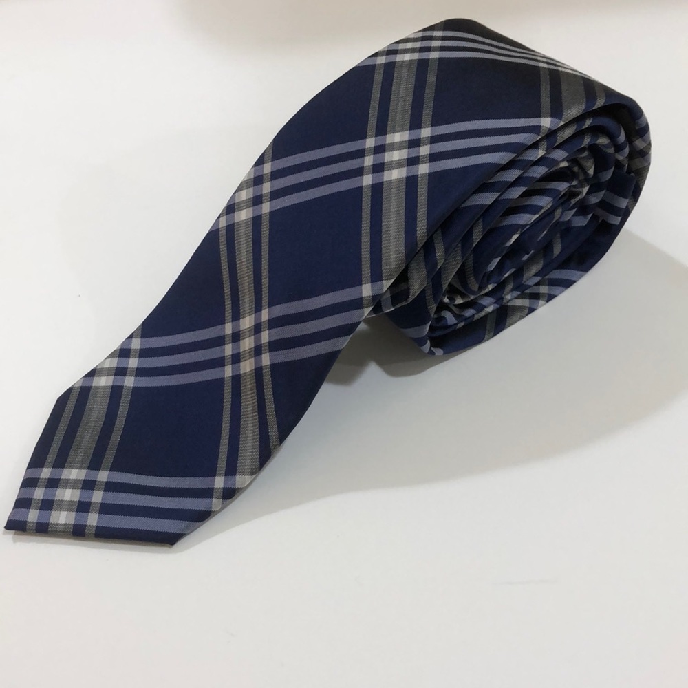 EXPRESS MEN’S TIE THIN/SLIM. 100% SILK BLUE